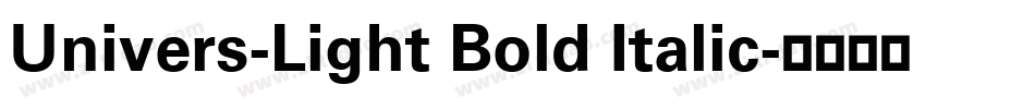 Univers-Light Bold Italic字体转换